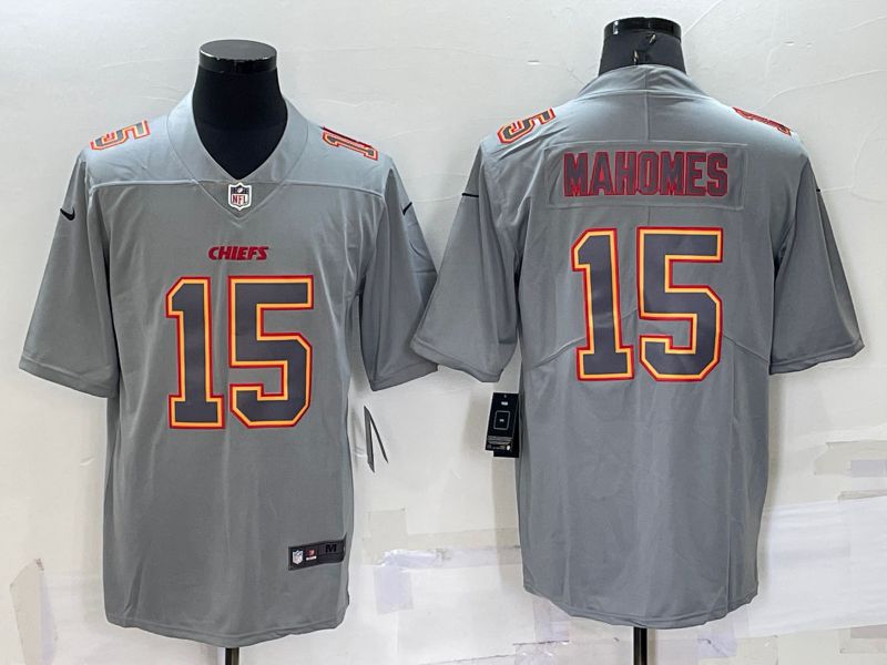 Men Kansas City Chiefs 15 Mahomes Grey 2022 Nike Limited Vapor Untouchable NFL Jersey